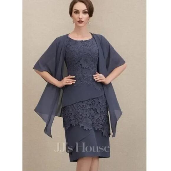 JJs House Formal Dress Wedding Size 12 Blue Gray Stormy - Picture 4 of 8